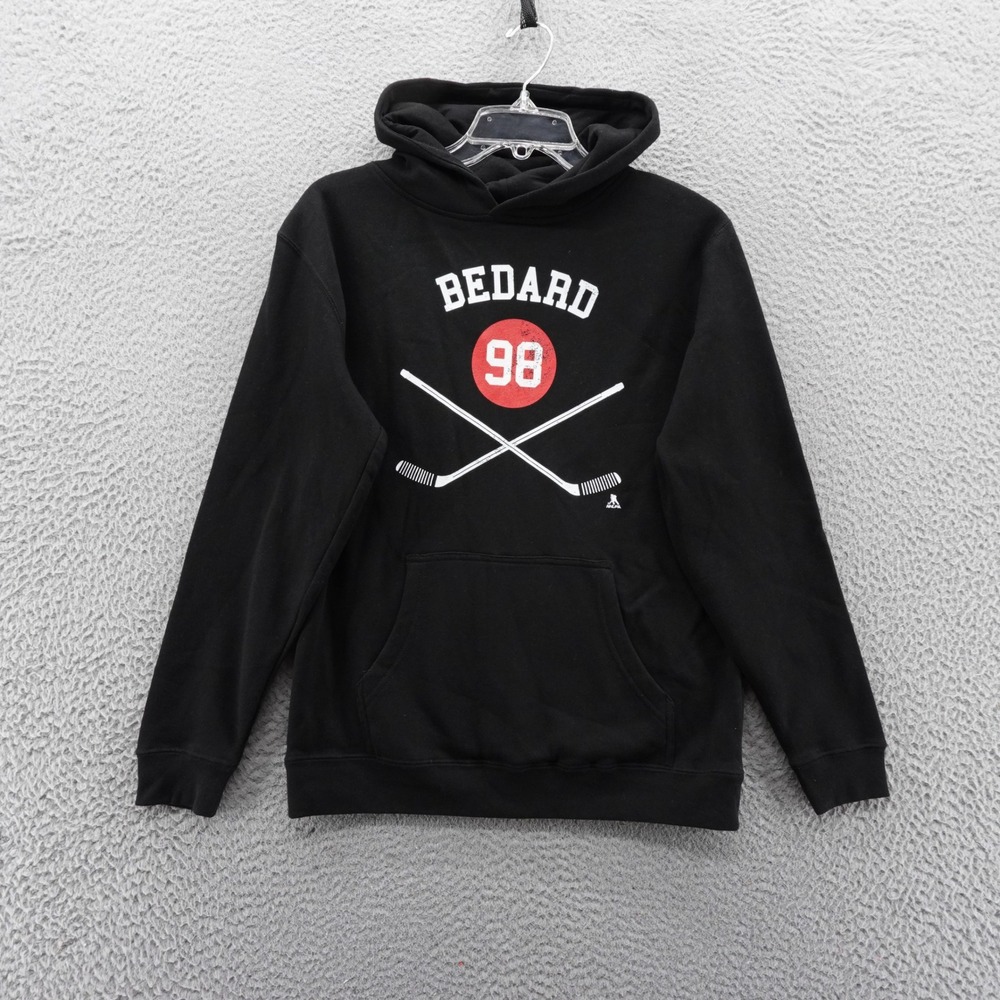 500 Level‎ Bedard 98 Hockey Youth Hoodie Black Kids Size Large NHL NEW